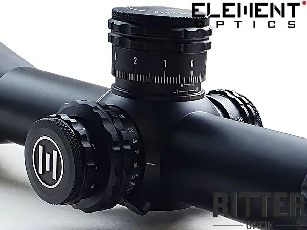 Zielfernrohr Element Optics Titan | 3-18x50 FFP APR-2D MRAD Leuchtabsehen - 1⁄10 MRAD - VERSTELLTURM MIT EDELSTAHL-BAUTEILEN