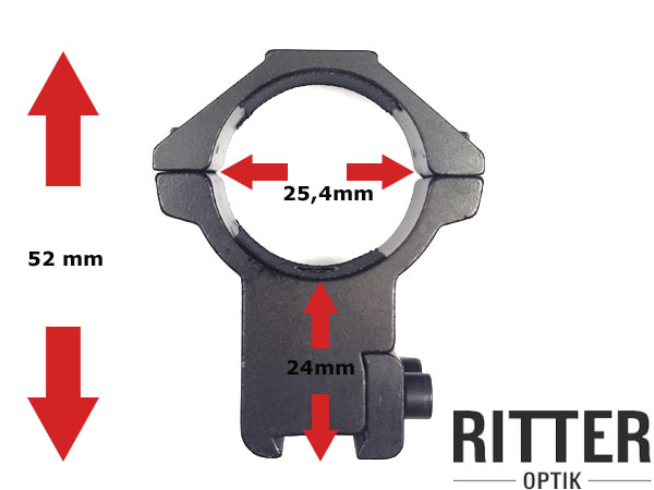 Zielfernrohr Aufschubmontage 25,4mm Ritter-Optik