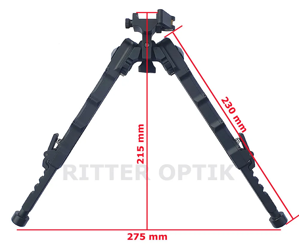 Tactical Zweibein BIPOD mit QD Schnellmontage aus Aircraft Aluminium für Picatinny für AR 15