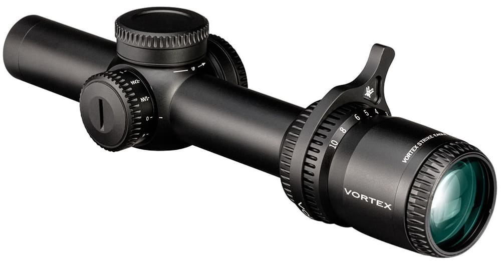Zielfernrohr Vortex Strike Eagle 1-10x24 FFP EBR-8 MRAD mit Zoomhebel Switch View