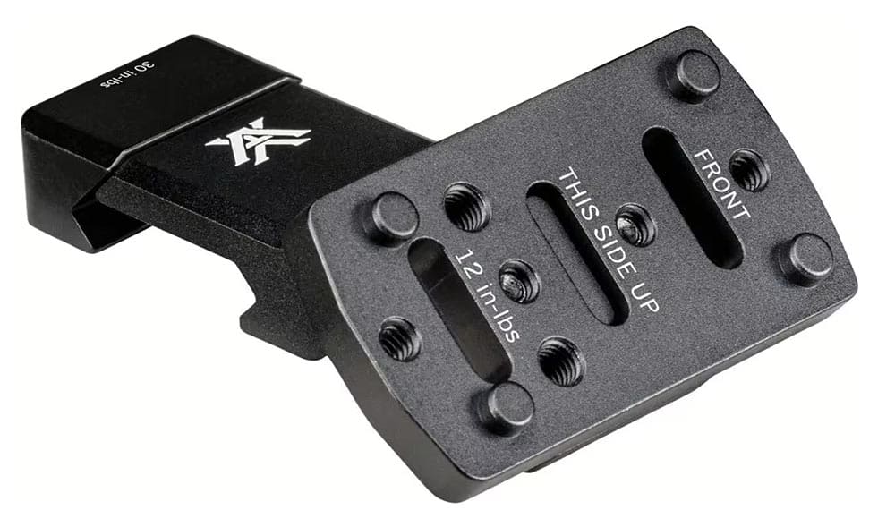 Vortex Pro 45° Offset Picatinny Mount mit Adapterplatte Leupold DeltaPoint®Pro und Shield (RMSc) Platte