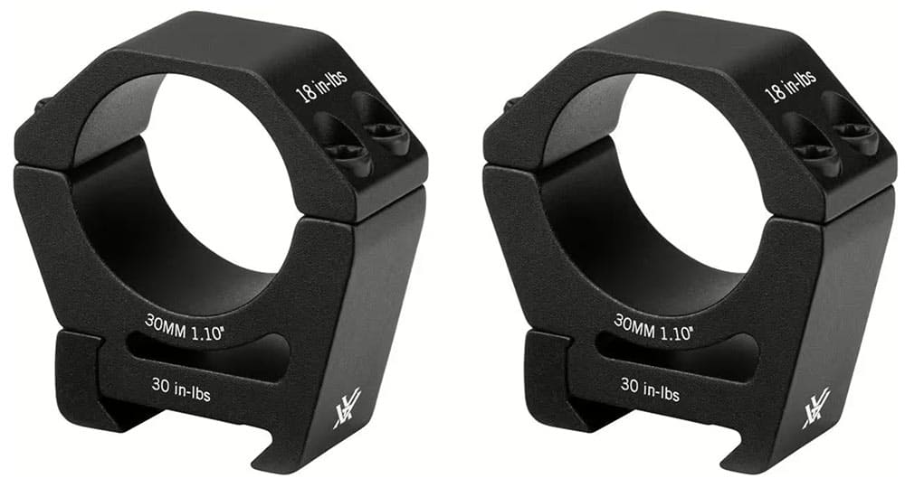 VORTEX Sport Rings Aufkipp Montageringe für Zielfernrohre mit 30 mm Mittelrohr für Weaver / Picatinnyschienen Höhe high SPT30-H