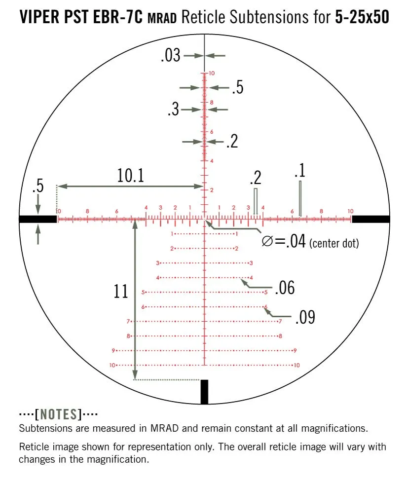 zielfernrohr leuchtabsehen vortex viper pst 5-25x50 ebr-7c