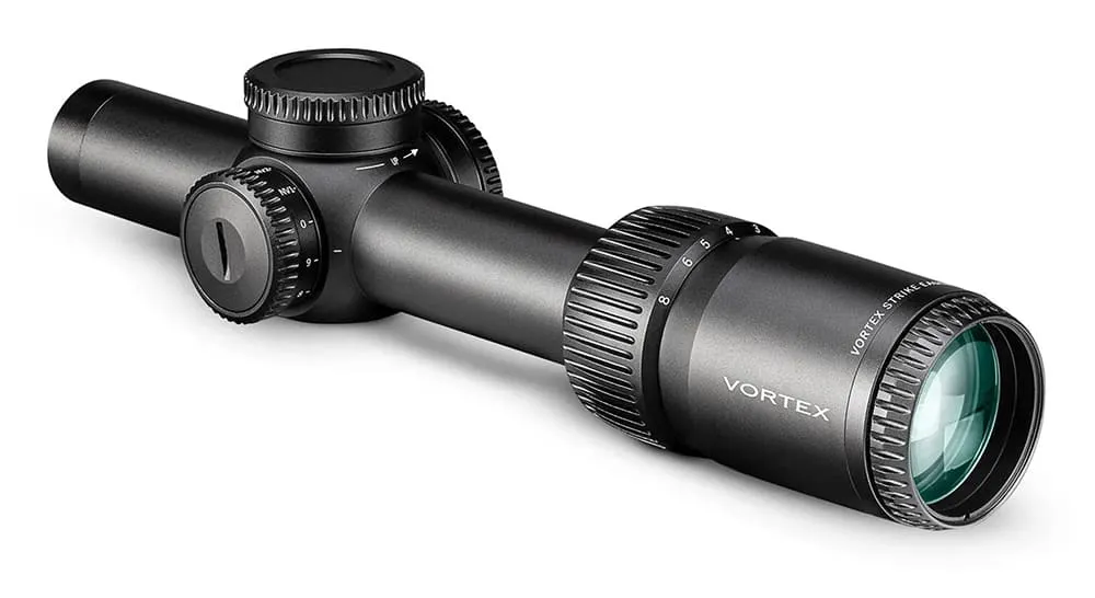 Vortex Zielfernrohr Strike Eagle 1-8x24 FFP mit EBR-8 Leuchtabsehen und VIP Garantie