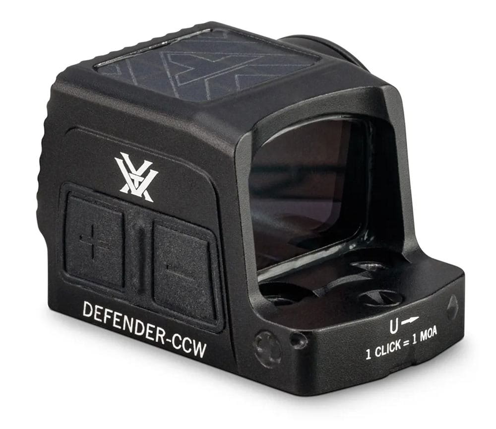 Reflexvisier VORTEX Defender CCW™ Enclosed Solar Micro Red Dot mit Multi-Reticle-System mit Picatinny Montage für Kurz- und Langwaffen