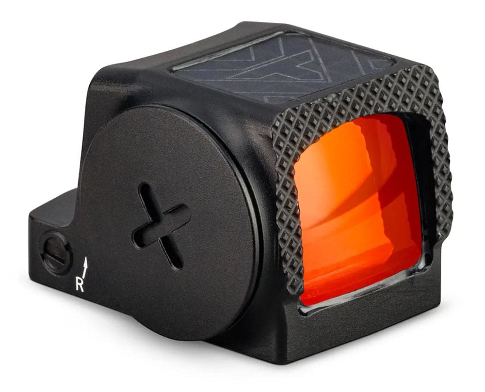 Reflexvisier VORTEX Defender CCW™ Enclosed Solar Micro Red Dot mit Multi-Reticle-System seitliches Batteriefach für CR2032