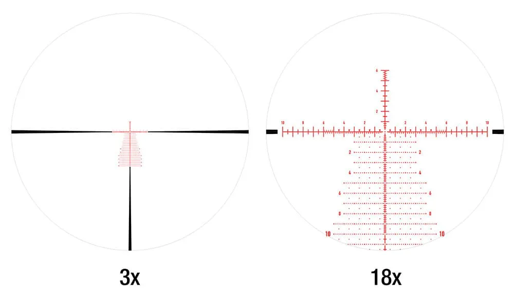 Element-Optics Titan 3-18x50 FFP APR- 2D MRAD Leuchtabsehen 50024 Vergrößerung
