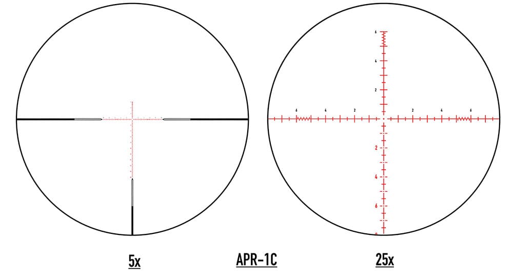 Element-Optics Titan 5-25x56 FFP APR- 1C MRAD Leuchtabsehen 50021 Vergrößerung