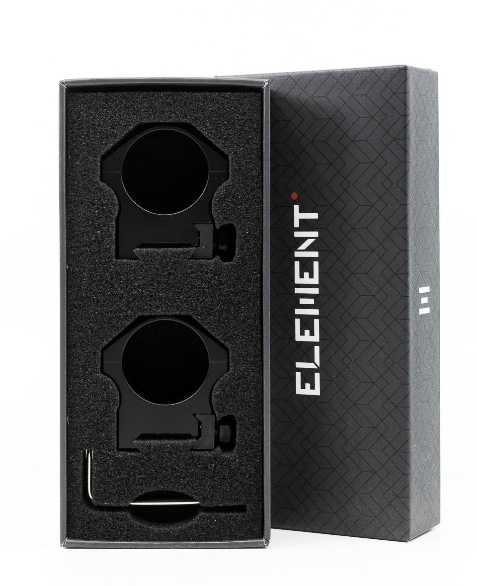 Box ELEMENT OPTICS Accu Lite Tactical Zielfernrohrmontage für Picatinnyschiene 34 mm Mittelrohr - High 54007
