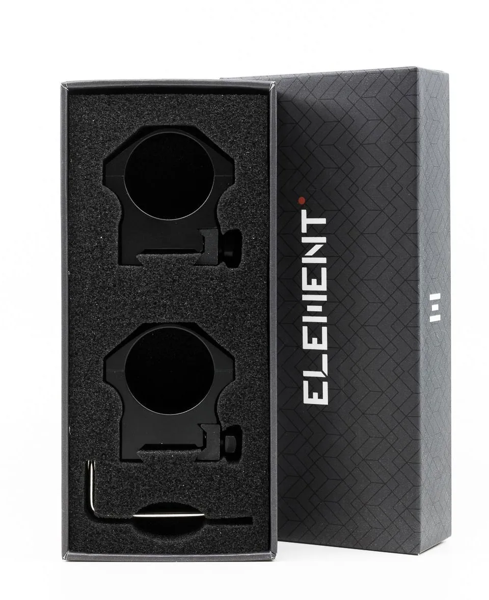 Box ELEMENT OPTICS Accu Lite Tactical Zielfernrohrmontage für Picatinnyschiene 34 mm Mittelrohr - High 54007