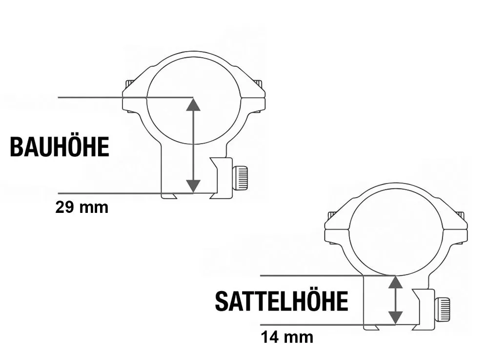 Element Optics Accu-Lite Montageringe | 30 mm | hoch 54002 Datenblatt Abmessungen